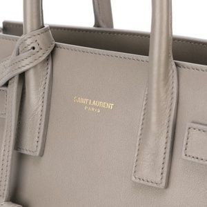 New* Grey Baby Sac de jour with gold hardware.